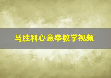 马胜利心意拳教学视频