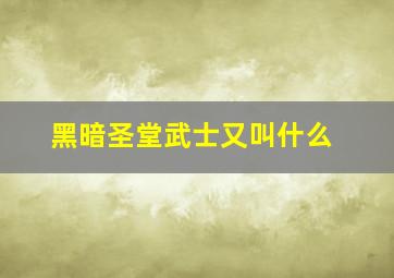 黑暗圣堂武士又叫什么