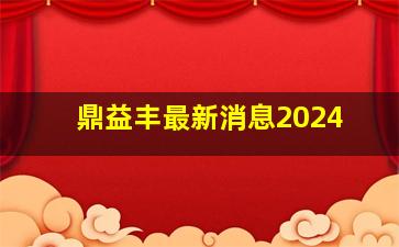 鼎益丰最新消息2024