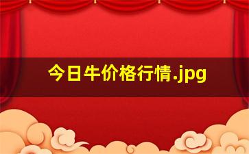 今日牛价格行情