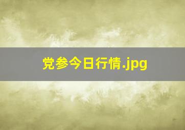 党参今日行情