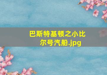 巴斯特基顿之小比尔号汽船