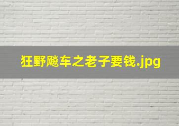 狂野飚车之老子要钱