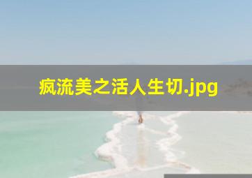 疯流美之活人生切