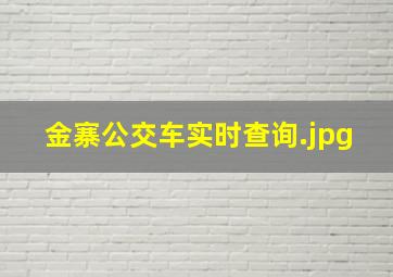 金寨公交车实时查询