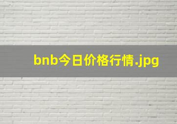 bnb今日价格行情