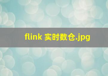 flink 实时数仓