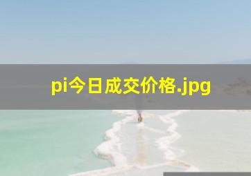 pi今日成交价格